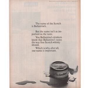 Ballantine Scotch Whisky Advertisement Vintage 1968 Alcohol Spirits Name Taste
